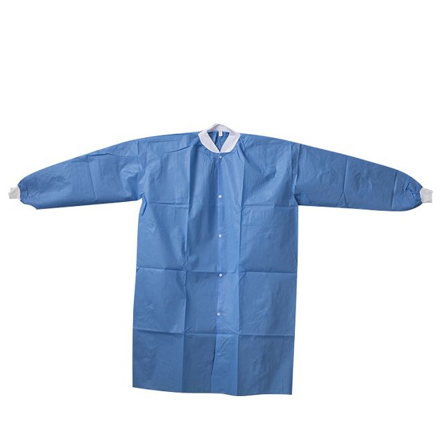  Lab Coat Disposable Protective Knitted Collar With Knitted cuff