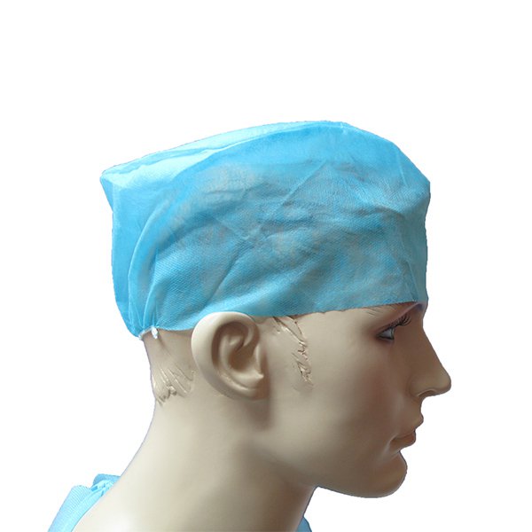 Couverture principale jetable médicale de chapeau de chirurgien non tissée avec Covid-19 élastique