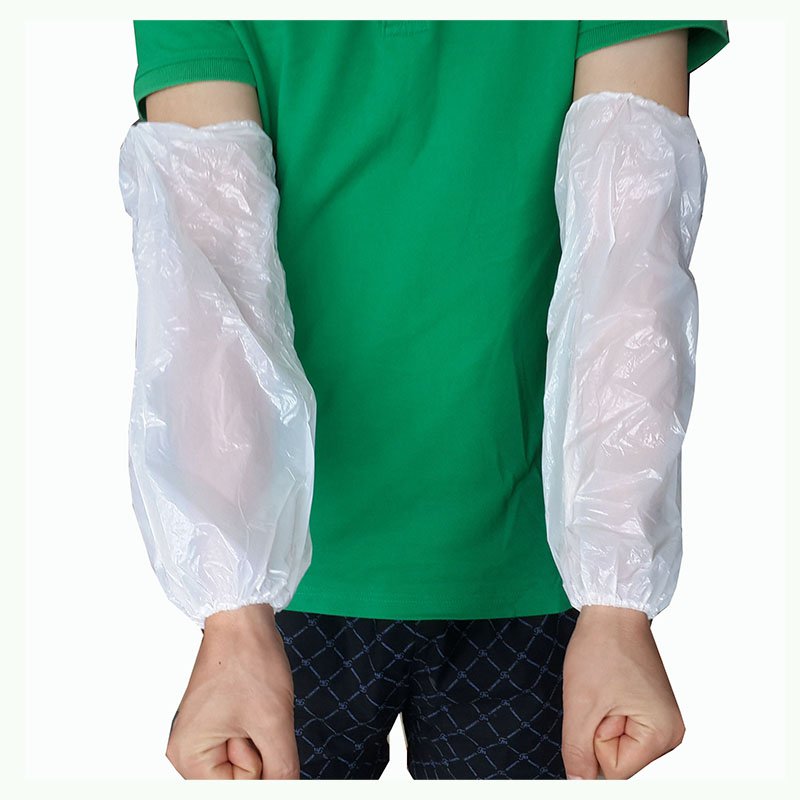 Disposable Waterproof PE Plastic Arm Sleeve Cover With Elastic Band