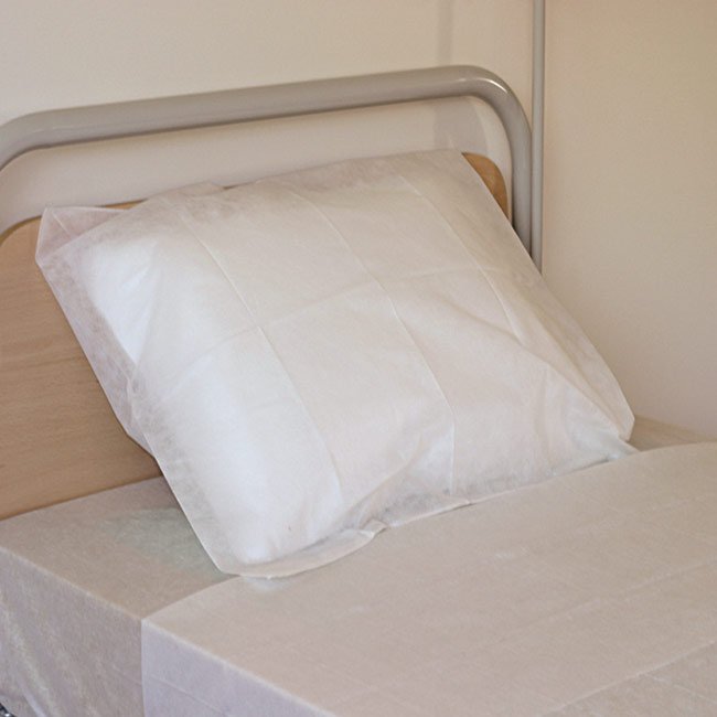 Nonwoven Disposable Pillow Cover With Falp For Hospital Hotel Use