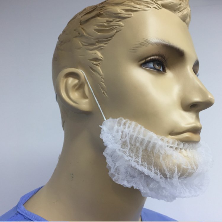 Machine Made Beard Cover Earloop Nonwoven Disposable  For Food Industry 