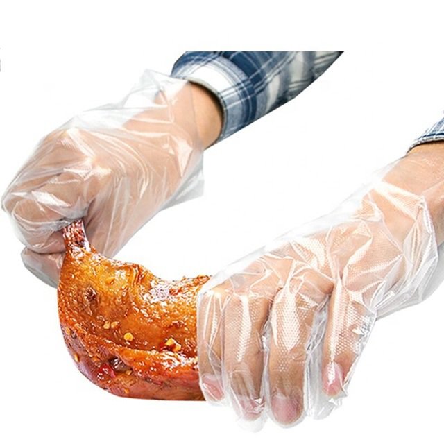 HDPE Glove Clear Plastic Polythene Disposable Cleaning 