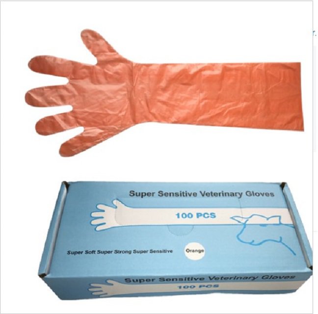  Veterinary Glove PE Disposable Long Arm For Animal Insemination 