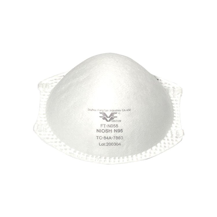 Masque anti-poussière à cône NIOSH N95, protection de sécurité sans valve