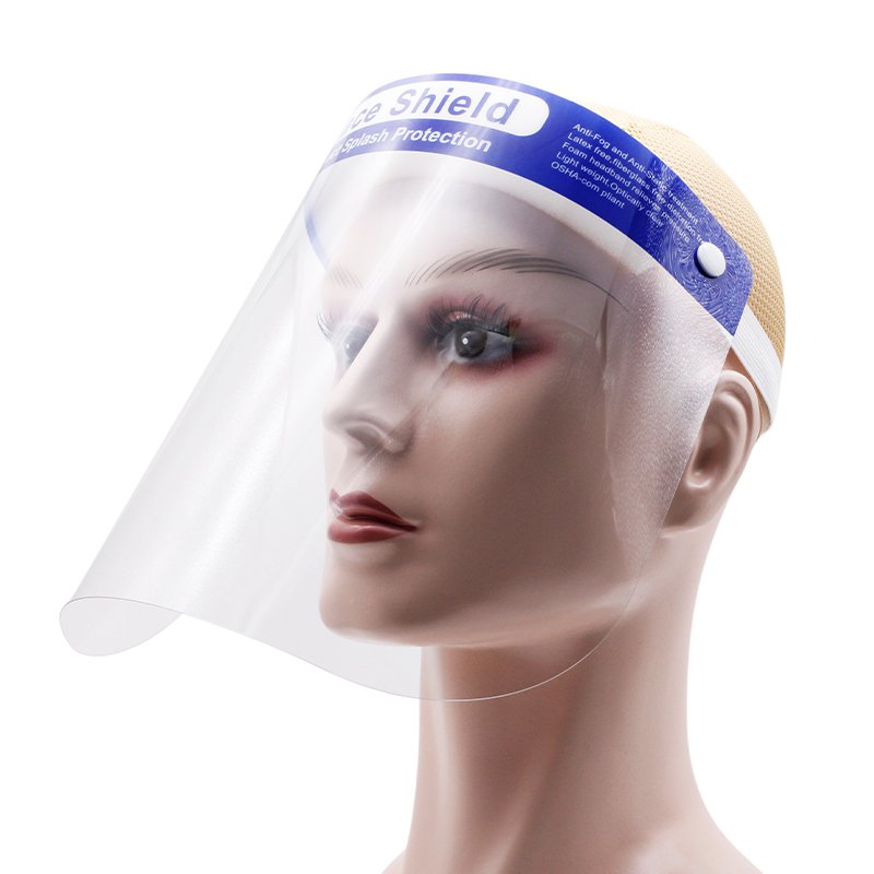 Bouclier facial enveloppant jetable Bouclier facial anti-buée médical