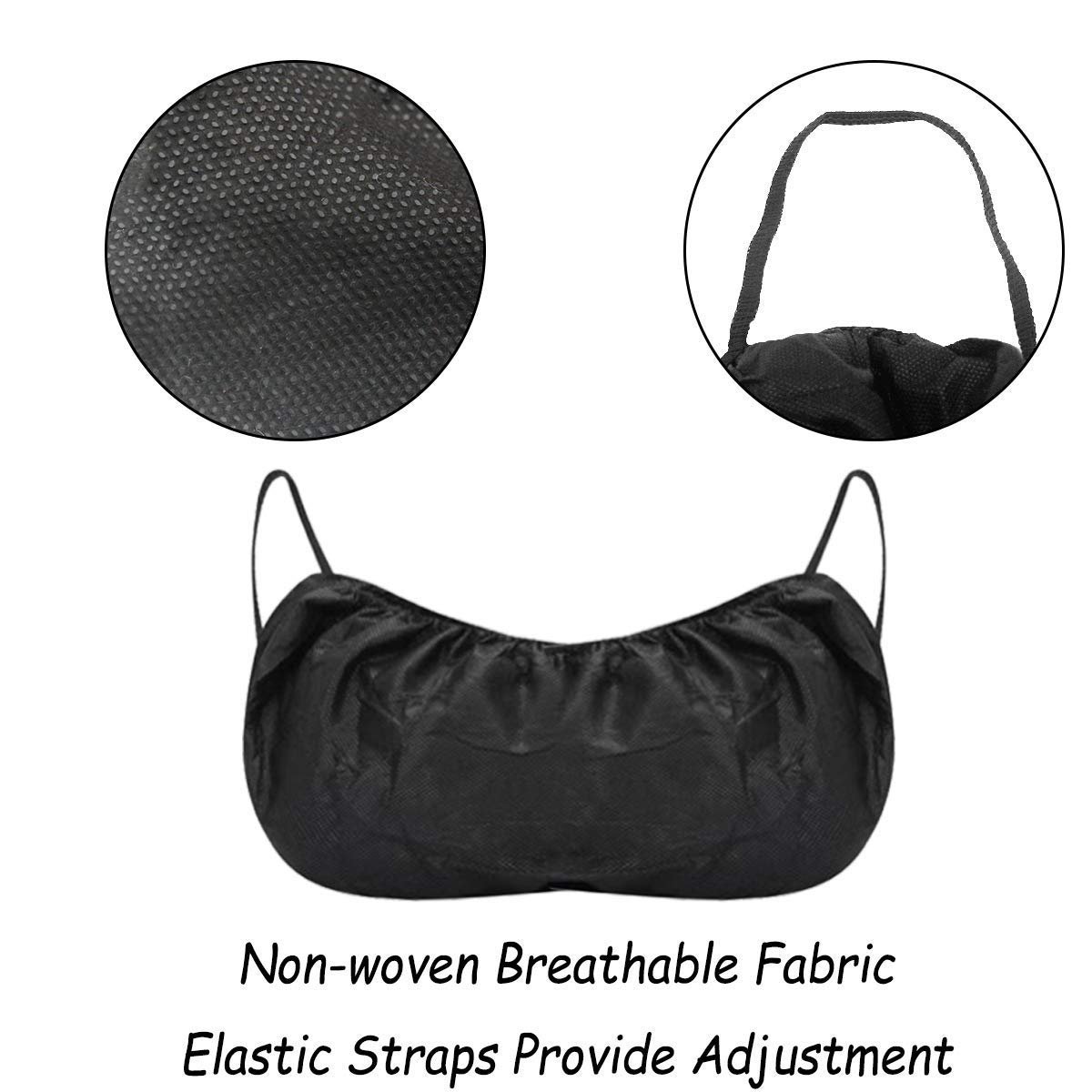Disposable Black Bra for Body Treatment Size Small/Medium